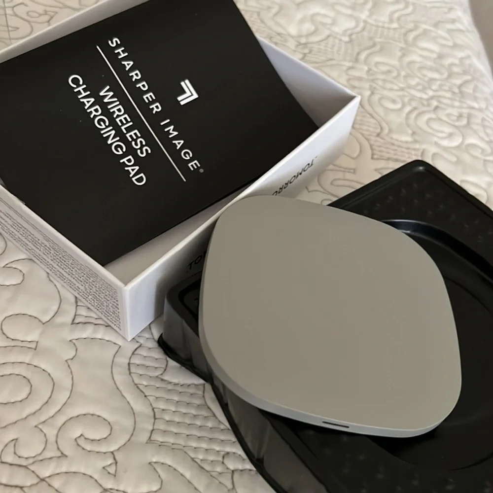 COPY - Sharper Image Wireless Charging Pad in gray NWOT